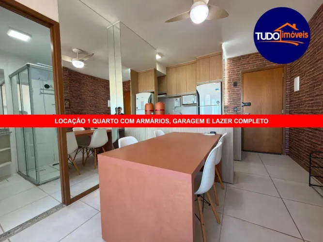 TUDO IMÓVEIS - Alugo Ap no Residencial Orion - 1 quarto, 1 banheiro, 1 vaga de garagem, La