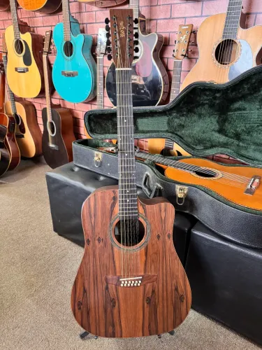 Violão Rozini 12 cordas folk pré Artec com microfone ANALISO TROCAS