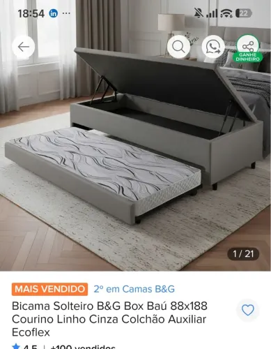 Vendo becama box coma cama auxiliar e bau