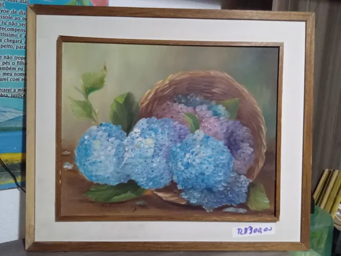 Quadro de pintura em óleo brasileira 