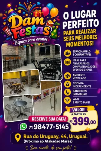 Espaço para Festas na Cidade Baixa - Salvador | Reserve Sua Data