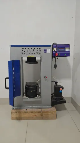 Prensa hidraulica manual 100t para corpo de prova de concreto cilíndrico  