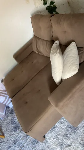 Sofá retrátil marrom 