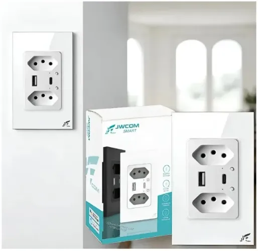 Tomada Inteligente Smart Wifi Dupla C/ Usb C Alexa - Smart Life