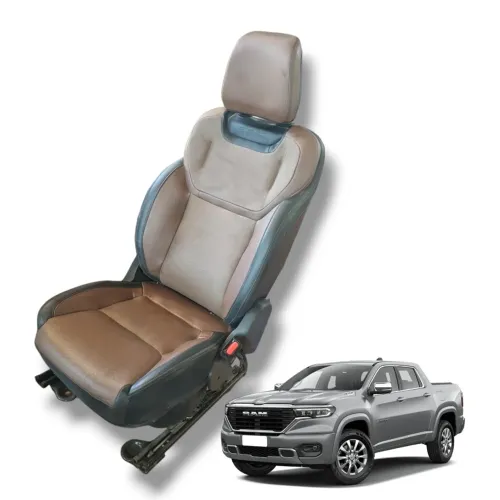 Banco Dianteiro Passageiro Ram Rampage Laramie 2023 Original Marrom E Preto