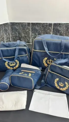 Kit Bolsas Maternidade Realeza - 7 peças - usado