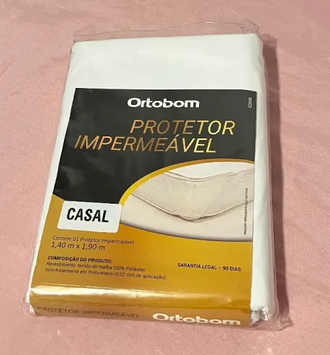 Capa protetora de colchão de casal Ortobom nova