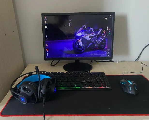 PC COMPLETO - Monitor, mouse, teclado, fone e nobreak