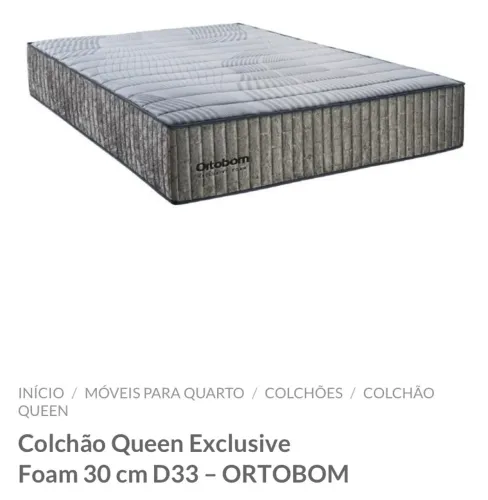 Colchão Queen Exclusive D33 Ortobom 30CM - ENTREGA HOJE !!! 