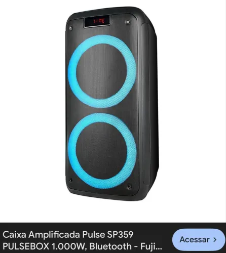 Caixa de som pulsebox. Único dono, está funcionando perfeitamente.