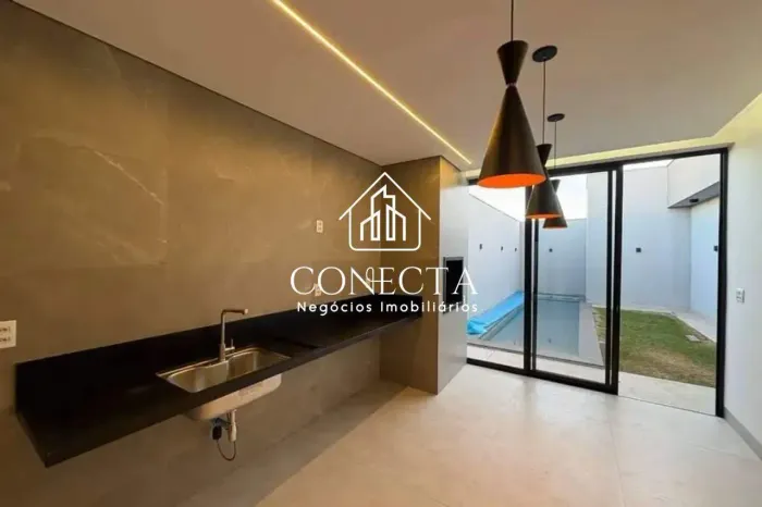 Casa à venda no Grand Ville, Uberlândia - 3 suítes, varanda gourmet e piscina | R$ 1.300.0
