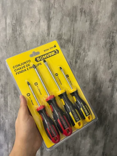 Conjunto de chaves fenda e Philips