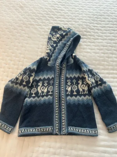 Blusa de lã peruana tamanho 3/4 menino 