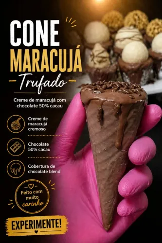 Cones trufados, a sobremesa perfeita para o seu dia!
