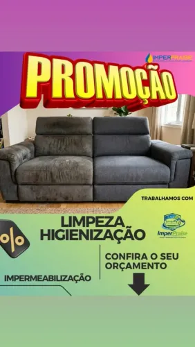 Limpeza seco higienização e impermeabilização de estofados