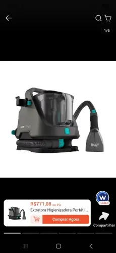 Extratora Higienizadora Portátil WAP SPOT CLEANER W2 1600W 127V