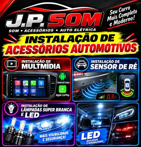Instalação de sensor de Ré e acessórios automotivos