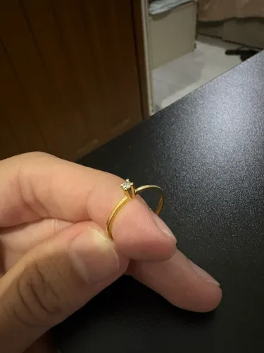 Aliança solitária tamanho 17
