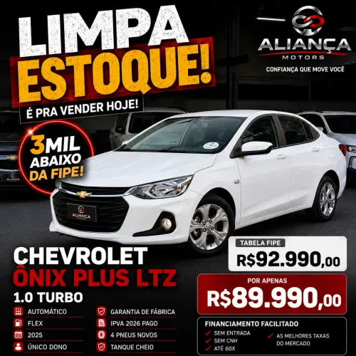 Chevrolet Onix Plus LTZ 1.0 12V TB Flex Aut. 4P 2025