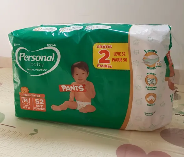 Fralda personal pants M 52 e 28 unidades 