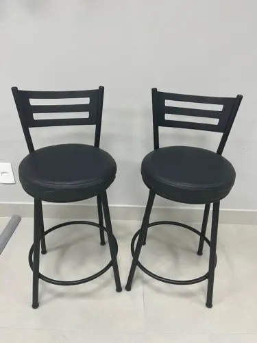 Kit 2 Banco Banqueta Verona Metalnew 60 Balcão Cozinha Bar