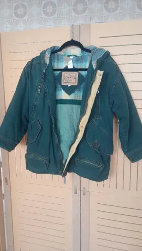 Casaco Parka masculino vintage tamanho P