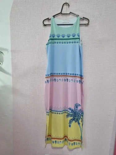 Vestido tubinho midi praiano Lez a Lez