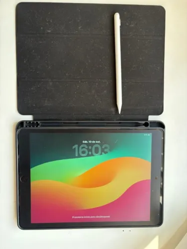 iPad 9ª Geração 10,2? 64 GB Wi-Fi Cinza Espacial + Capa, Película e Pencil