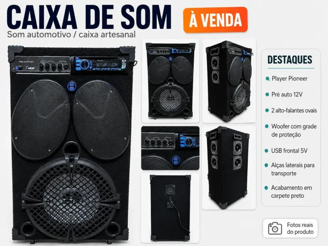 Caixa de Som Completa com Player Pioneer