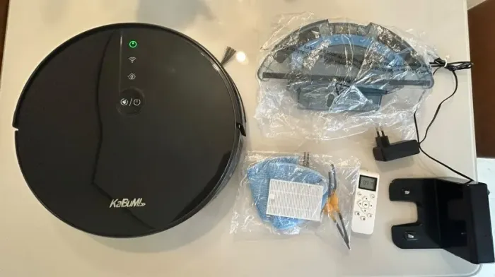 Robô Aspirador e Passa Pano KABUM! Smart 500 - Preto