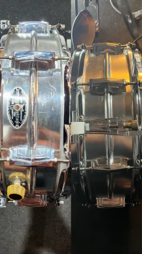 Caixa pinguim 14x5 num estado absurdo,automático ludwig,aros e Parafusos Pearl zerados.