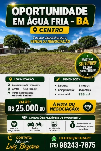 Terreno centro de Água Fria