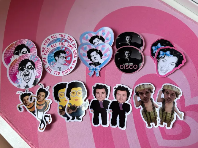 kit 18 adesivos harry styles a prova de água