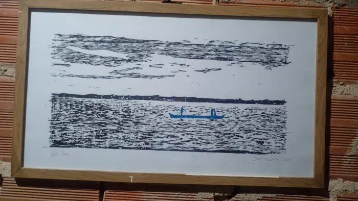 Vendo quadro de xilogravura da artista Sabrina silva