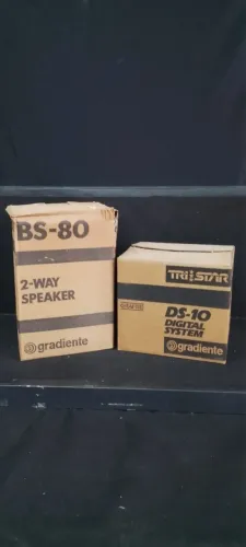 Gradiente Ds10 e caixas BS80 - sem uso na caixa !!!