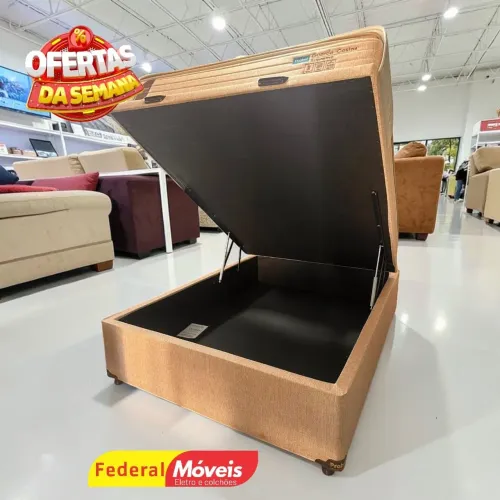 Base Baú Probel Casal 1,38m Oferta Especial - Temos Crediário