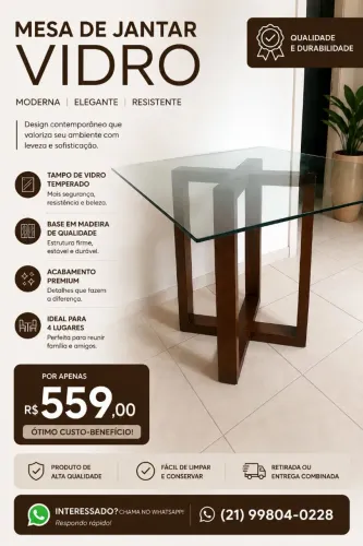Mesa de vidro