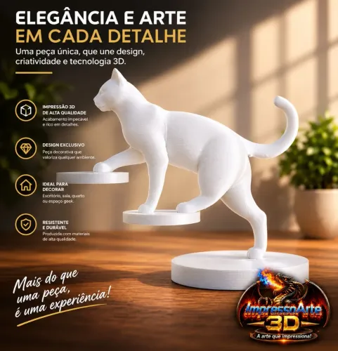 ESTATUETA "GATO EQUILIBRISTA"