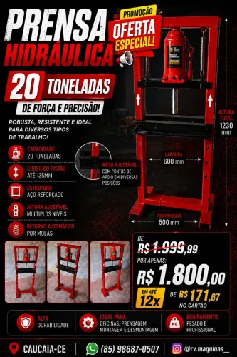 Prensa hidráulica 20 ton 