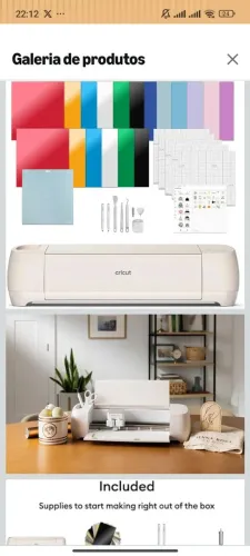 Plotter cricut 4 + materiais iniciais