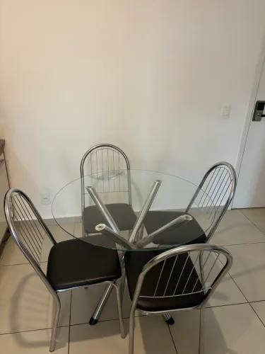 Mesa de vidro , 4 lugares