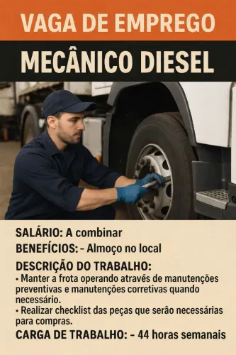 CONTRATA-SE MECANICO DIESEL