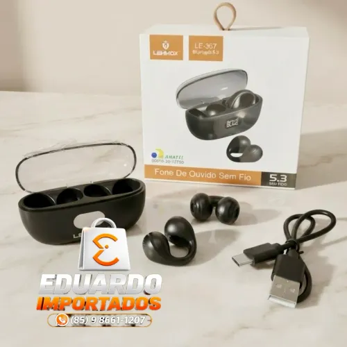 Fone de Ouvido Sem Fio Earcuffs Bluetooth 5.3 Esporte Portátil