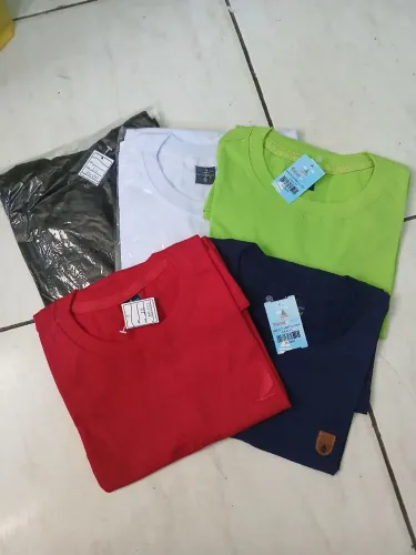 Kit 5 camisas gola careca tam 12