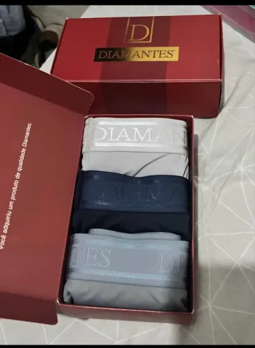 Kit cueca box diamantes Lingerie