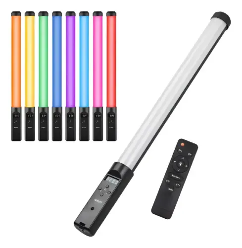 Lâmpada LED RGB Bastão Fotográfico Recarregável 3200K-5500K