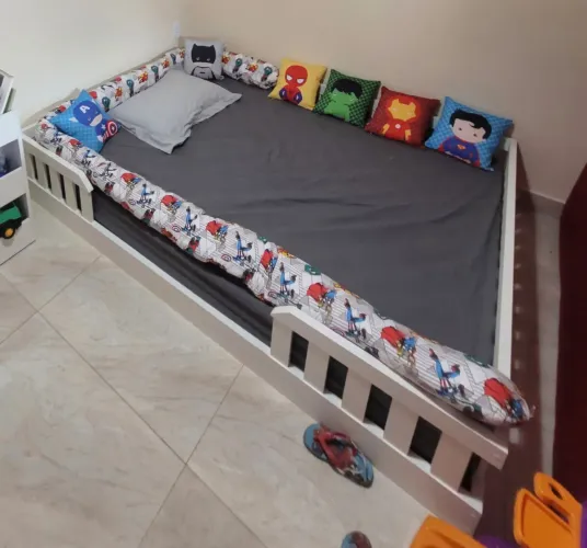 CAMA MONTESSORIANA CASAL INFANTIL + COLCHÃO