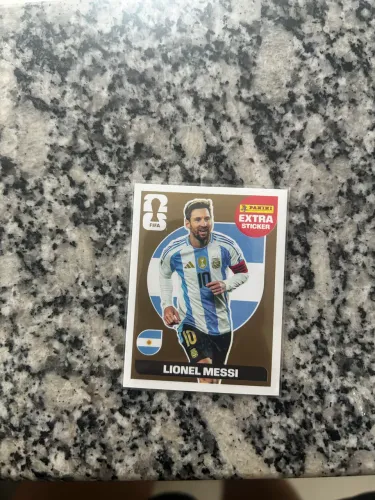 Figurinha Lendária ouro do Lionel Messi 2026