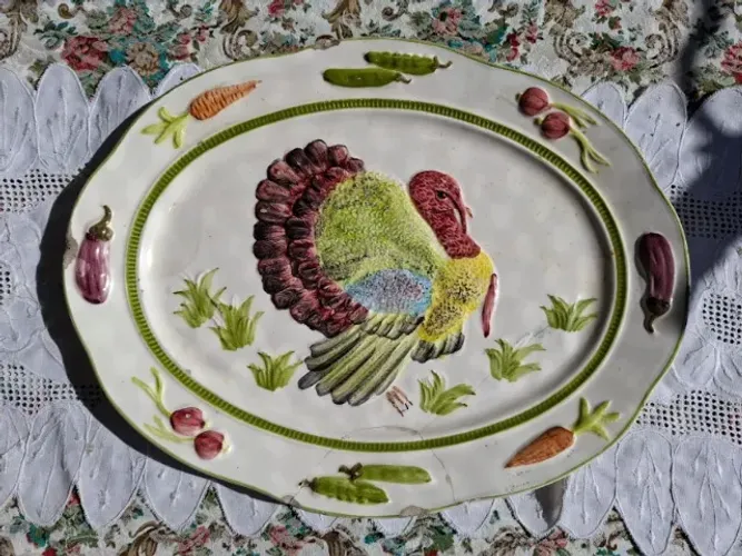 Travessa Weiss Turkey Platter com restauro VEJA FOTOS