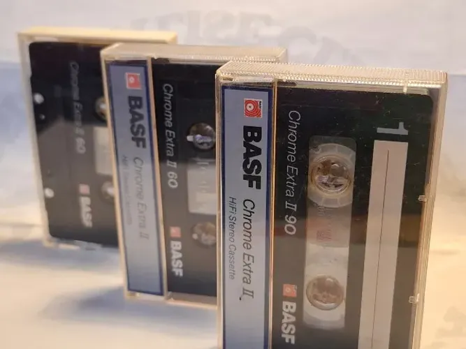 BASF Chrome Extra II - Lote de três fitas Cassete Cromo usadas.